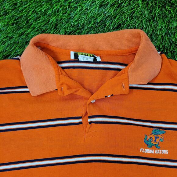 Vintage Signet Florida Gators Polo Shirt Large 21x26 Crop USA Athletic Fit - Picture 7 of 12